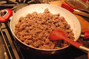 Brown the ground beef