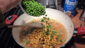 corn and peas