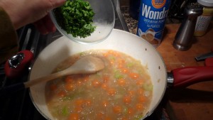 flour and parsley