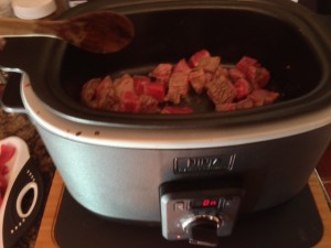 brown steak