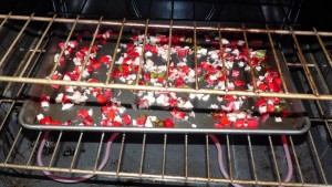 chard-spread stems and bake