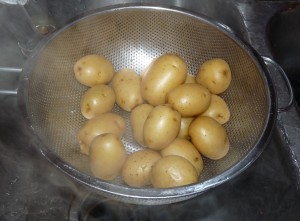 Drain potatoes