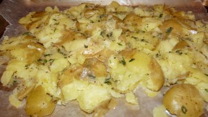 Smashed Herbed New Potatoes